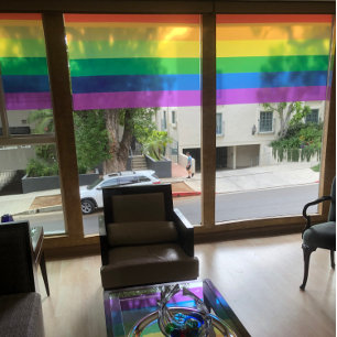 Pride flag colours stripes window cling