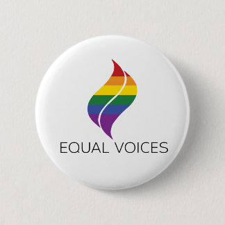 Pride Flag Equal Voices Logo 6 Cm Round Badge