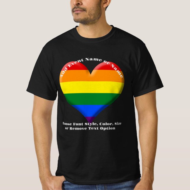 Pride Flag Heart T-Shirt (Front)