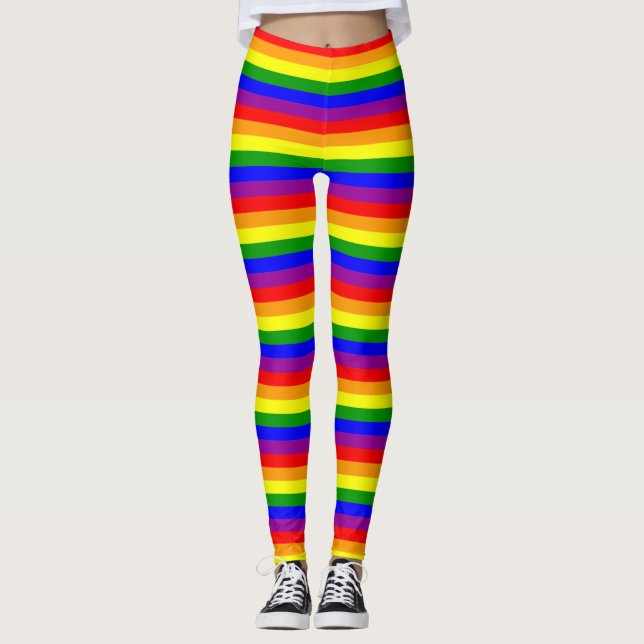 Pride Flag LGBTQ+ Rainbow Colours  Leggings (Front)