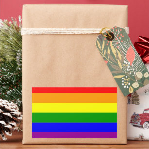 Pride Flag LGBTQIA+ Rainbow Colours Rectangular Sticker