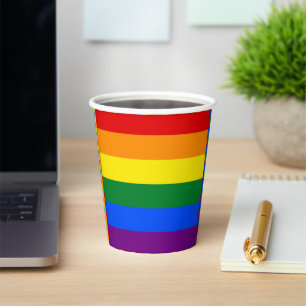 Pride Flag Paper Cups