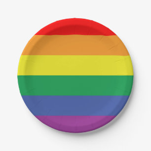 Pride Flag Paper Plate