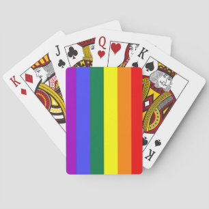 Pride flag rainbow playing cards
