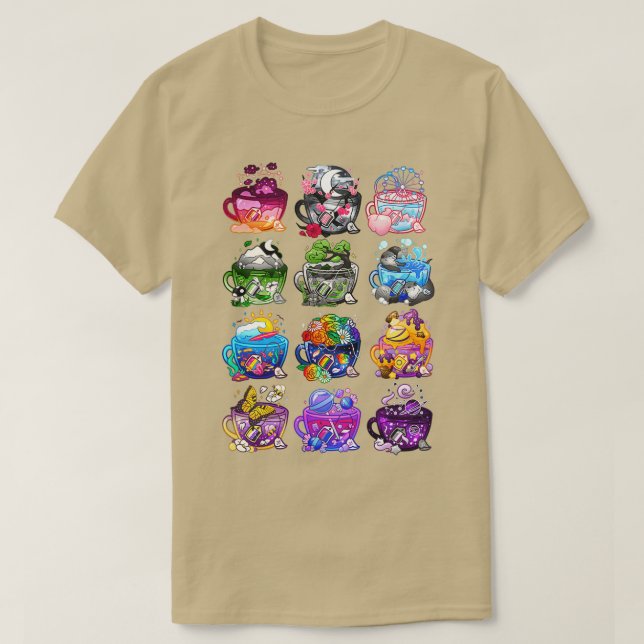 Pride Flag Teacup Collection T-Shirt (Design Front)