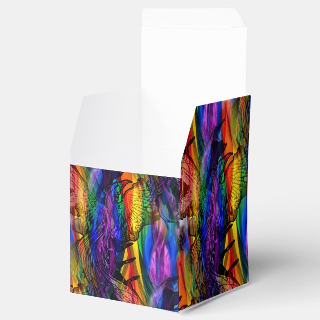 Pride flag with Phoenix  Favour Box (Opened)