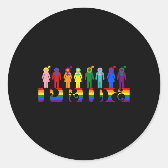 Pride For All Pride Month For Lgbtqia Allies Love  Classic Round Sticker (Front)