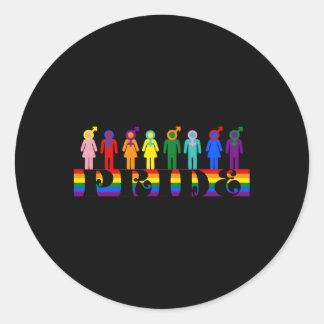 Pride For All Pride Month For Lgbtqia Allies Love  Classic Round Sticker