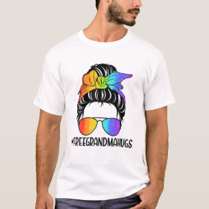 Pride Free Grandma Hugs T Proud Lesbian Gay Pride T-Shirt