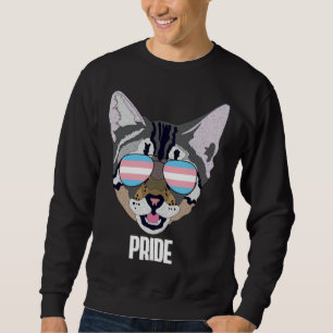 Pride Funny Cat Trans Pride Sweatshirt