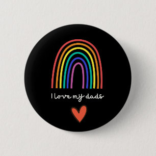  Pride Gay  LGBT Father's Day for dad rainbow  6 Cm Round Badge
