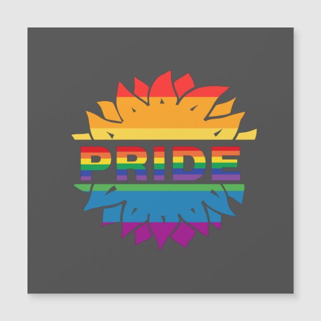Pride-gay lgbtq queer rainbow sunflower  (Front)