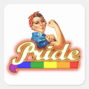 Pride Gay Pride Glowing Pride We Can Do It Square Sticker