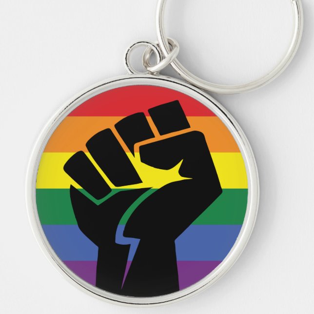 Pride Gay Pride Rise Up Key Ring (Front)