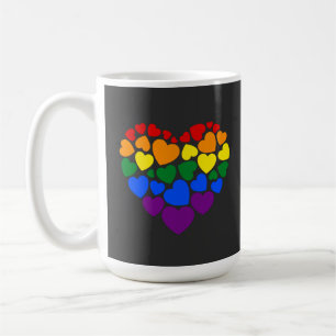 Pride- gay rainbow colour heart for love coffee mug