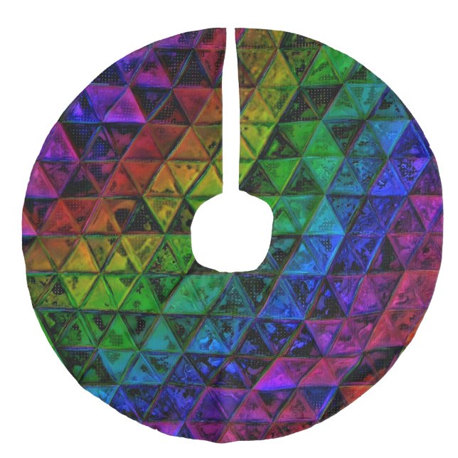 Pride Glass  Faux Linen Tree Skirt (Front)