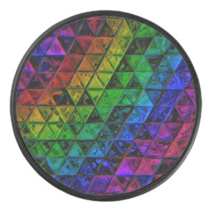 Pride Glass Hockey Puck