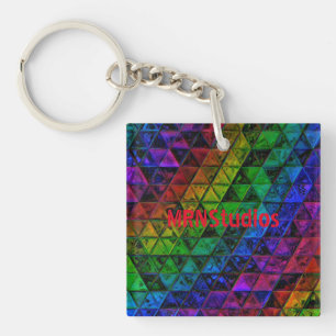 Pride Glass Key Ring
