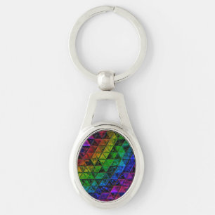 Pride Glass Key Ring