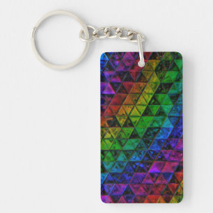 Pride Glass Key Ring