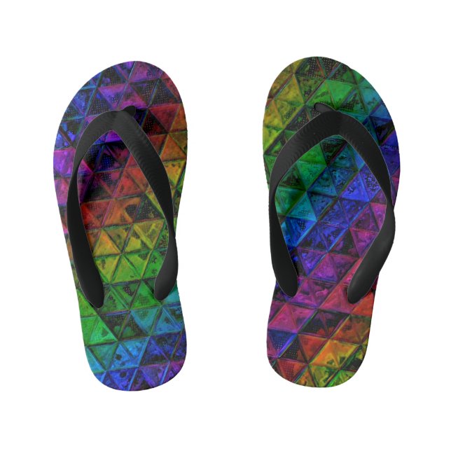 Pride Glass  Kid's Jandals (Footbed)
