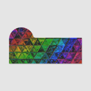 Pride Glass Name Tag