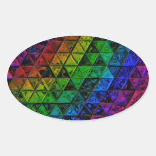 Pride Glass  Oval Sticker