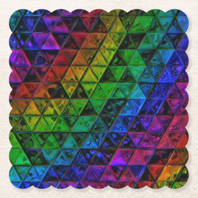 Pride Glass  Paper Coaster (Front)
