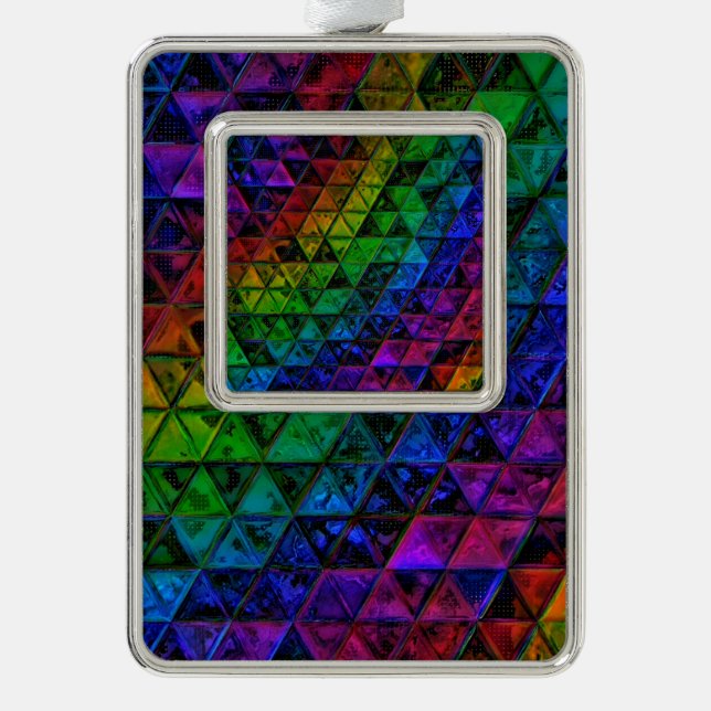 Pride Glass  Silver Plated Framed Ornament (Front)