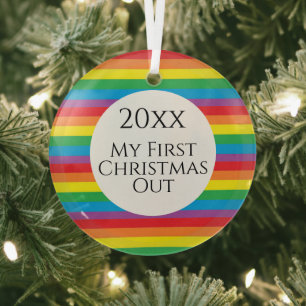 Pride glass tree decoration
