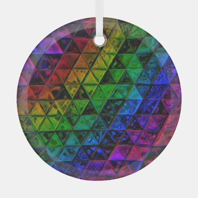 Pride Glass  Tree Decoration (Front)