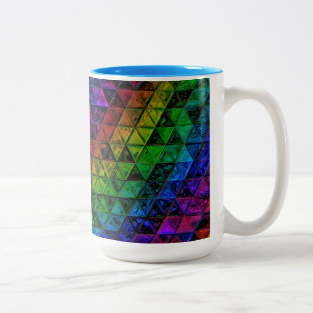 Pride Glass  Two-Tone Coffee Mug (Right)
