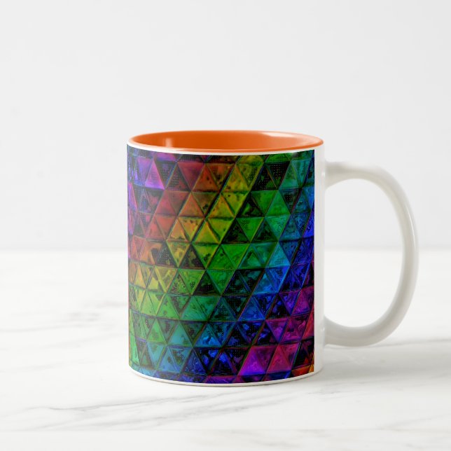 Pride Glass  Two-Tone Coffee Mug (Right)