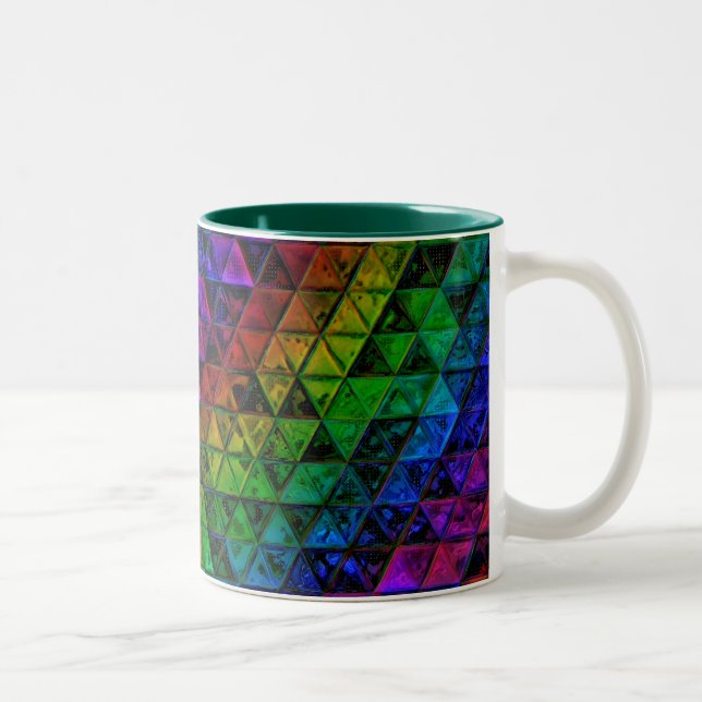 Pride Glass  Two-Tone Coffee Mug (Right)