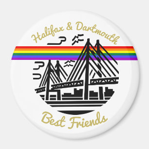 Pride Halifax Dartmouth best friends fridge Magnet