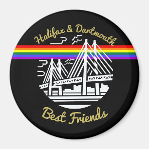 Pride Halifax Dartmouth best friends fridge Magnet