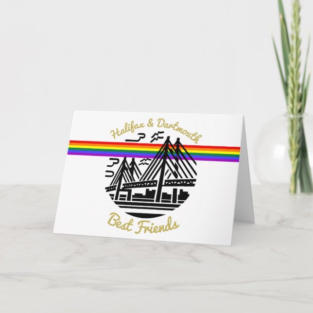 Pride Halifax Dartmouth best friends greeting card (Front)