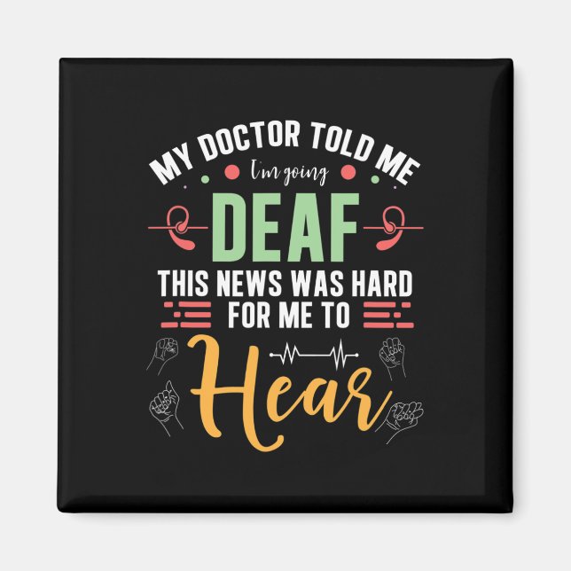 Pride Hard For Me To Hear Hand Sign Language  Magnet (Front)