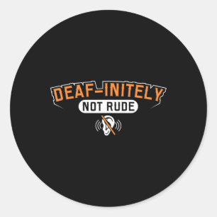 Pride Hearing Loss Awareness Deaf Awareness  Classic Round Sticker
