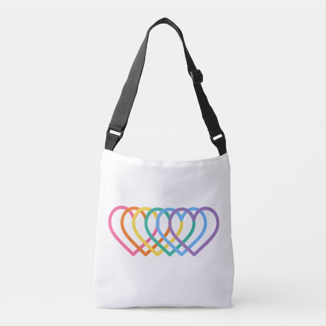 Pride heart carrying long carrier bags (Front)