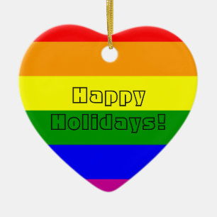 Pride Heart Ceramic Tree Decoration