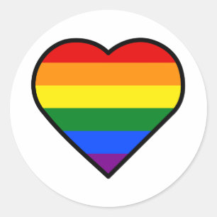 PRIDE HEART CLASSIC ROUND STICKER