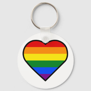 PRIDE HEART KEY RING