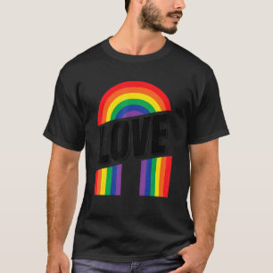 Pride Heart Lgbtq Bisexual Rainbow Love Transgende T-Shirt