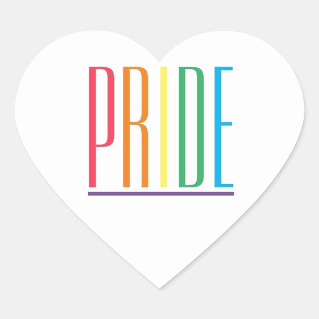 PRIDE Heart Stickers  (Front)