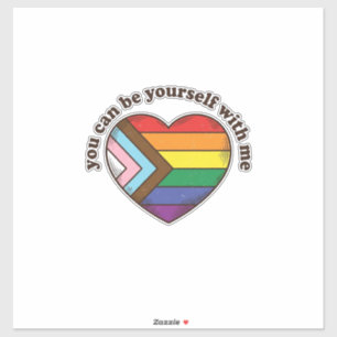 Pride Heart You Can Be Yourself With Me Shirt Desi