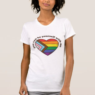 Pride Heart You Can Be Yourself With Me Shirt Desi
