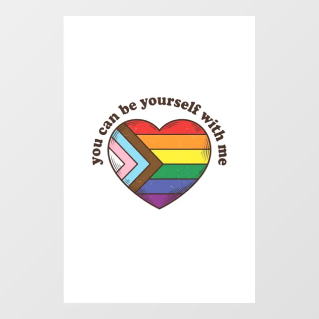 Pride Heart You Can Be Yourself With Me Shirt Desi (Sheet)