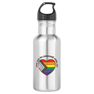 Pride Heart You Can Be Yourself With Me Shirt Desi 532 Ml Water Bottle