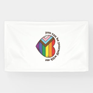 Pride Heart You Can Be Yourself With Me Shirt Desi Banner